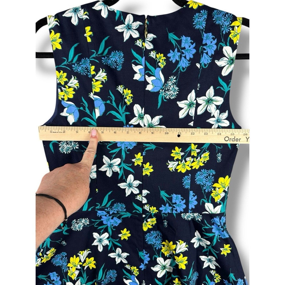 Draper James Elliston Dress Womens 4 Floral Fit & Flare Sleeveless Preppy Brunch - Picture 5 of 7